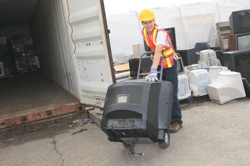 Lewisham recycling center with various materials