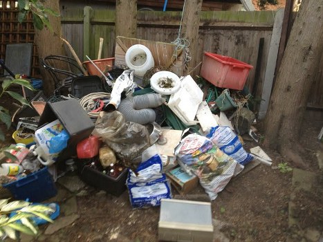 Clean and organized construction site after waste removal